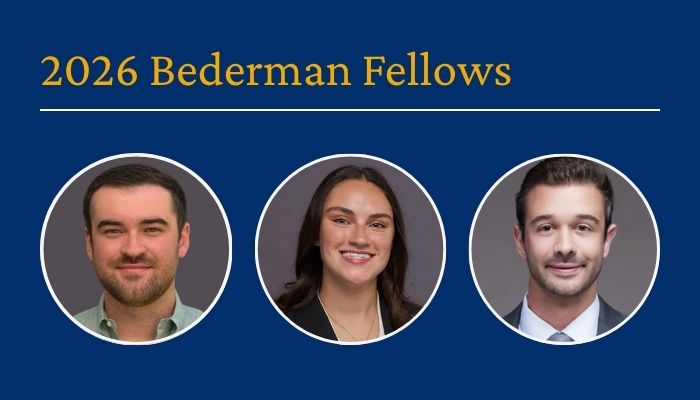2026 Bederman Fellows banner